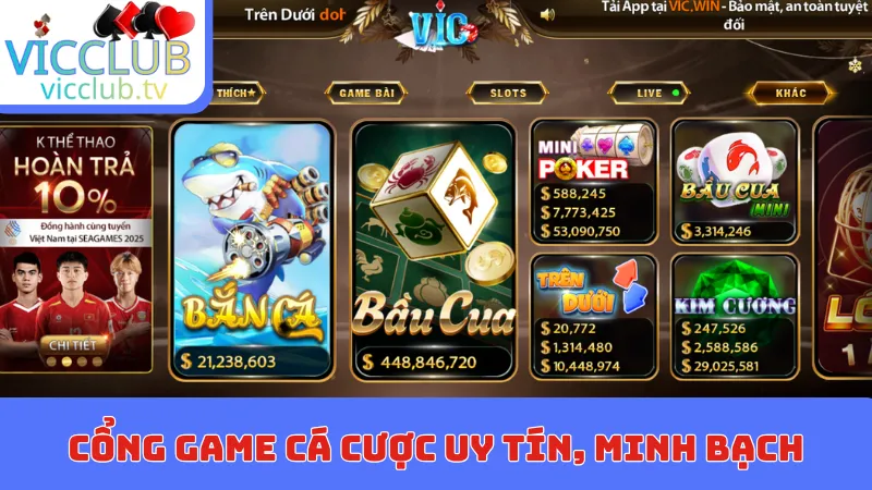 Cổng game cá cược uy tín, vận hành minh bạch