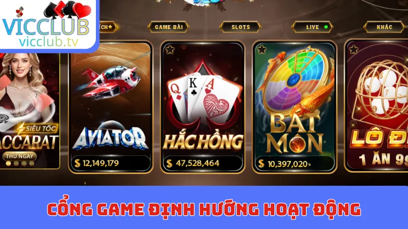 Cổng game luôn có định hướng hoạt động vững mạnh
