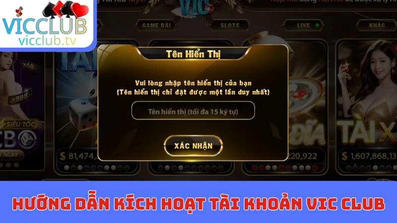 Hướng dẫn kích hoạt tài khoản Vic club