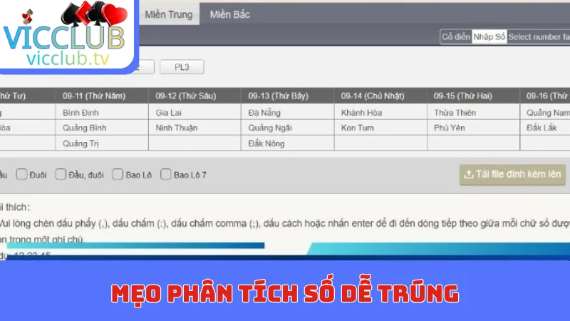 Mẹo phân tích số dễ trúng