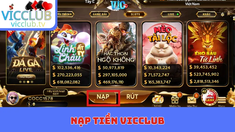 nap tien vicclub bia