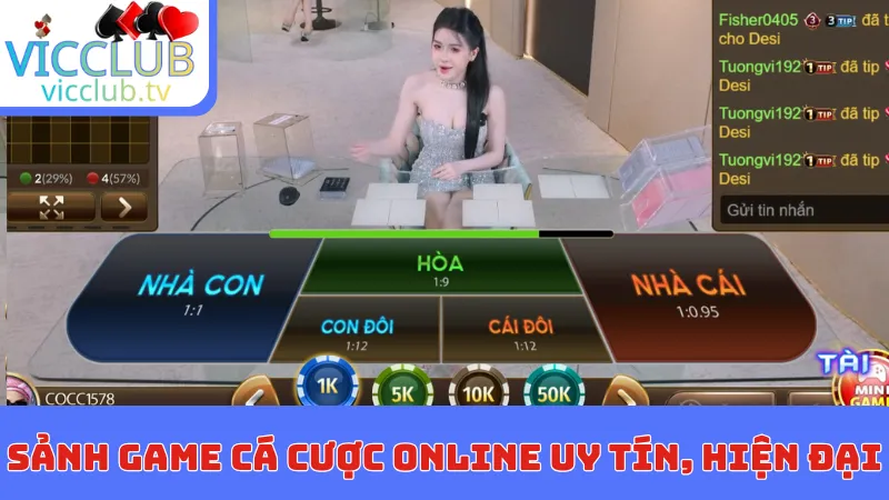 Sảnh game cá cược online uy tín, hiện đại