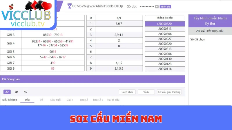 soi cầu miền nam