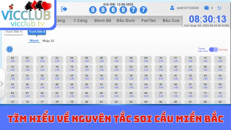Tìm hiểu về nguyên tắc soi cầu miền Bắc
